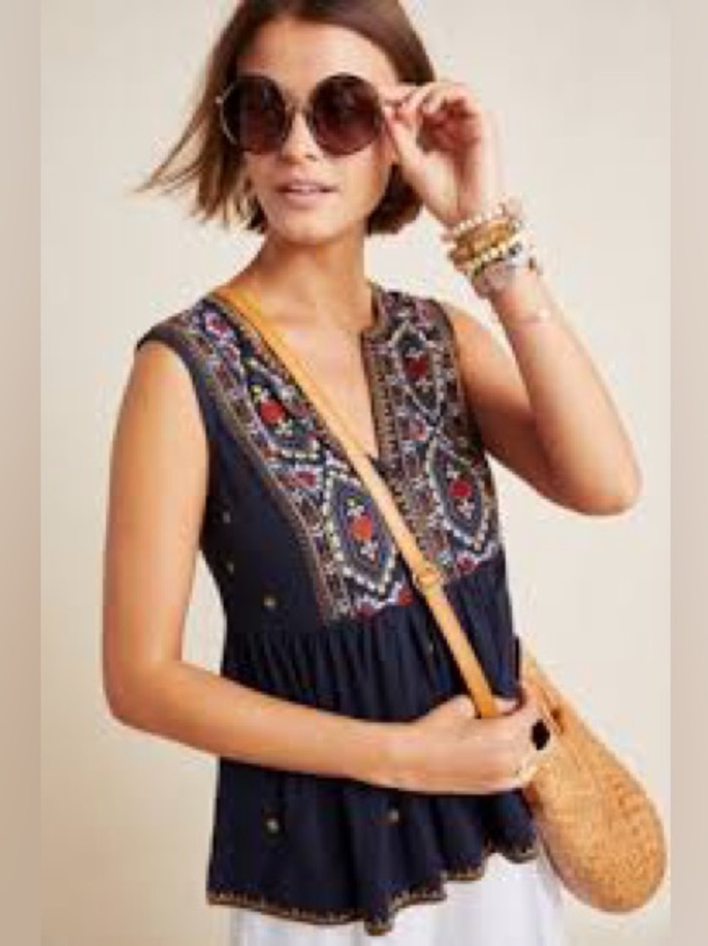 ANTHROPOLOGIE, the Emelia embroidered peplum blouse!
